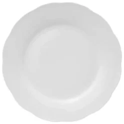PIATTO PIANO LINEA ALMA IN PORCELLANA BIANCO 26.5X2.1CM