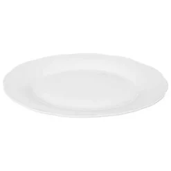 PIATTO PIANO LINEA ALMA IN PORCELLANA BIANCO 26.5X2.1CM