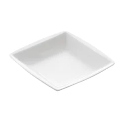 PIATTO QUADRO FONDO PORCELLANA CARLOTTA/RAMADA 10X10 CM BIANCO
