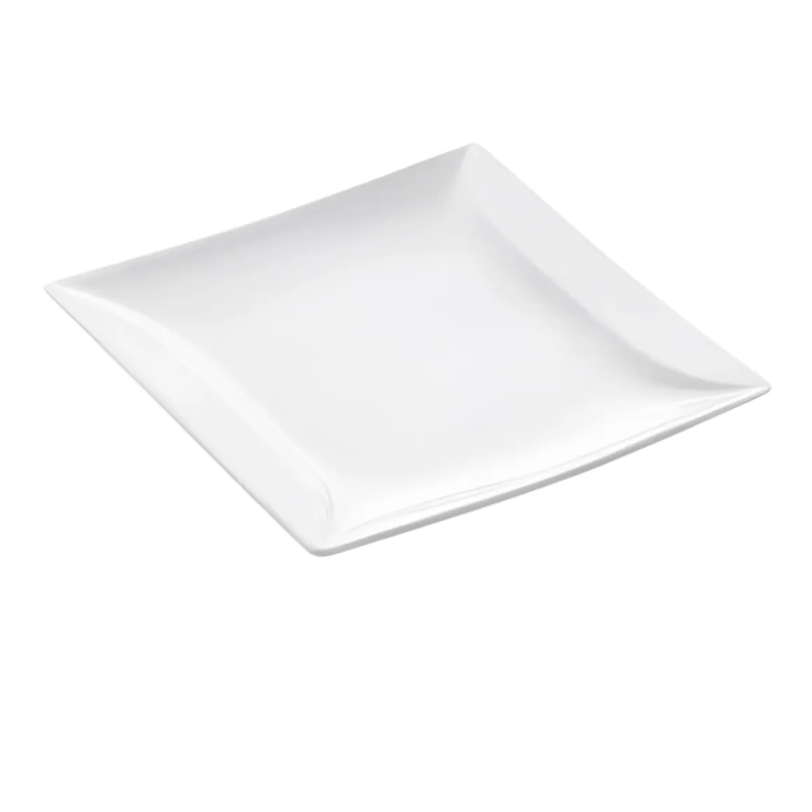PIATTO QUADRO IN PORCELLANA CARLOTTA/RAMADA 17X17CM BIANCO