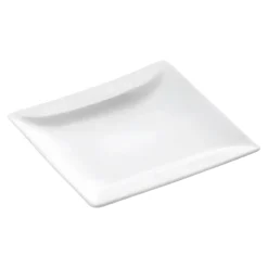 PIATTO QUADRO IN PORCELLANA CARLOTTA/RAMADA 26X26CM BIANCO