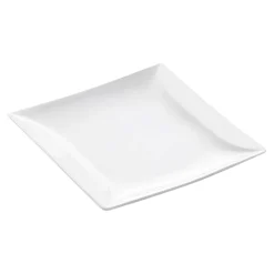PIATTO QUADRO IN PORCELLANA CARLOTTA/RAMADA 30X30CM BIANCO