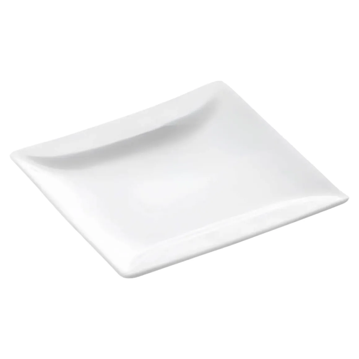 PIATTO QUADRO IN PORCELLANA CARLOTTA/RAMADA 11X11CM BIANCO