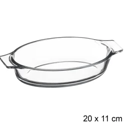 PIROFILA OVALE IN VETRO 20X11.4CM 0.4LT