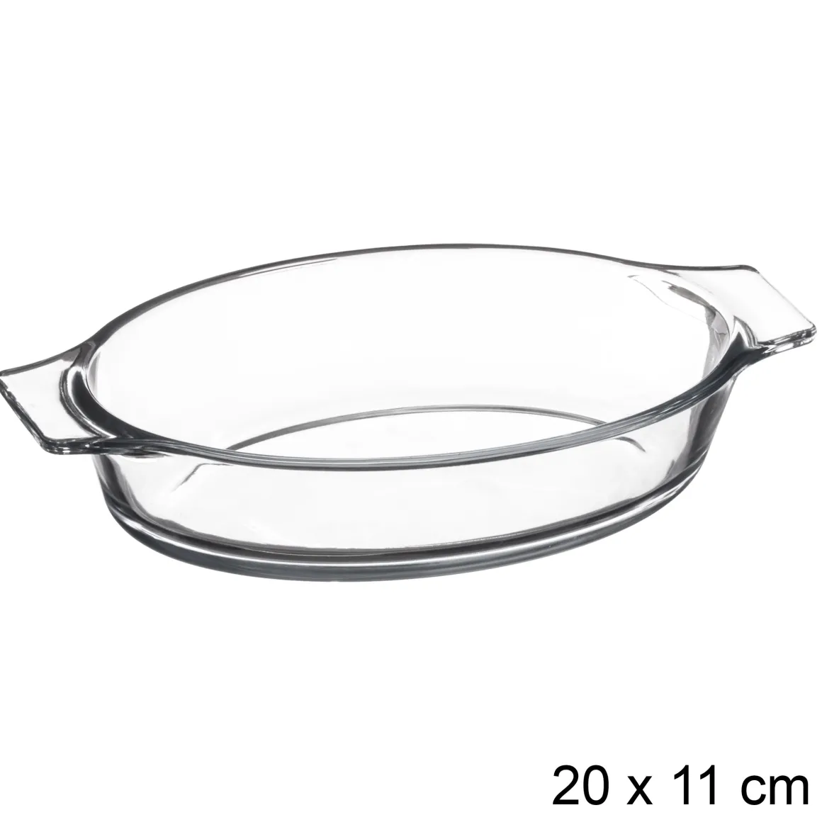 PIROFILA OVALE IN VETRO 20X11.4CM 0.4LT