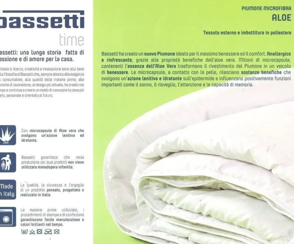 Piumino in Microfibra Aloe 200x200 cm: Piumino da una 1 Piazza e Mezza