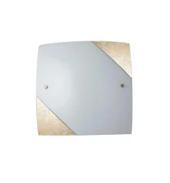 PLAFONIERA PARIS ORO 30X30CM - 2XE27 MAX 60W : vendita online PLAFONIERA PARIS ORO 30X30CM - 2XE27 MAX 60W in offerta