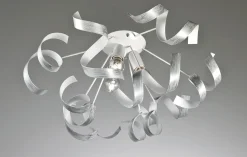 PLAFONIERA SOLE ARGENTO D65XH30CM - 5XE14 : vendita online PLAFONIERA SOLE ARGENTO D65XH30CM - 5XE14 in offerta