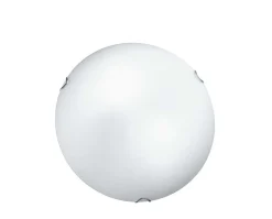 PLAFONIERA BIANCO SATINATO D. 30CM CON GANCIO FILO CROMO - 2XE27 MAX 60W: vendita online PLAFONIERA BIANCO SATINATO D. 30CM CON GANCIO FILO CROMO - 2XE27 MAX 60W in offerta