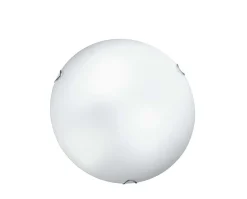PLAFONIERA D. 50CM BIANCO SATINATO CON GANCIO FILO CROMO - 4XE27 MAX 60W: vendita online PLAFONIERA D. 50CM BIANCO SATINATO CON GANCIO FILO CROMO - 4XE27 MAX 60W in offerta