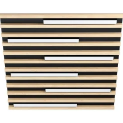 PLAFONIERA LED MARREIRA NERO/MARRONE 57,5X57,5CM - 6X8.5W 3000K 5760lm: vendita online PLAFONIERA LED MARREIRA NERO/MARRONE 57,5X57,5CM - 6X8.5W 3000K 5760lm in offerta