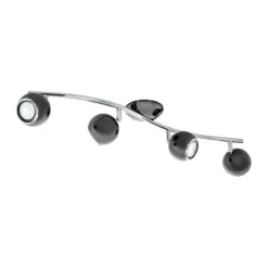 PLAFONIERA 4 LUCI BIMEDA NERA 64CM - 4X240lm 3000K 2,8W: vendita online PLAFONIERA 4 LUCI BIMEDA NERA 64CM - 4X240lm 3000K 2,8W in offerta