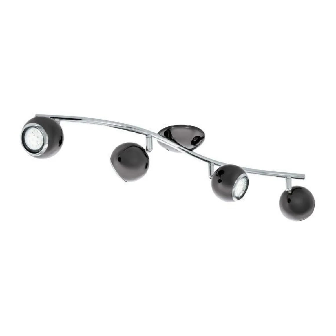 PLAFONIERA 4 LUCI BIMEDA NERA 64CM - 4X240lm 3000K 2,8W: vendita online PLAFONIERA 4 LUCI BIMEDA NERA 64CM - 4X240lm 3000K 2,8W in offerta