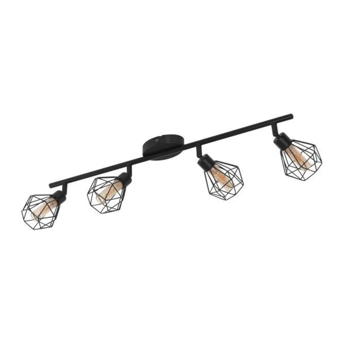 PLAFONIERA 4 LUCI ZAPATA 1 NERO 63,5CM - 4X3W 4X360lm 3000K GU9: vendita online PLAFONIERA 4 LUCI ZAPATA 1 NERO 63,5CM - 4X3W 4X360lm 3000K GU9 in offerta