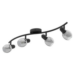 PLAFONIERA POLLICA NERA 64CM - 4XE14 MAX 28W: vendita online PLAFONIERA POLLICA NERA 64CM - 4XE14 MAX 28W in offerta