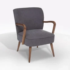 POLTRONA CHIARA IN TESSUTO GRIGIO SCURO : vendita online POLTRONA CHIARA IN TESSUTO GRIGIO SCURO in offerta
