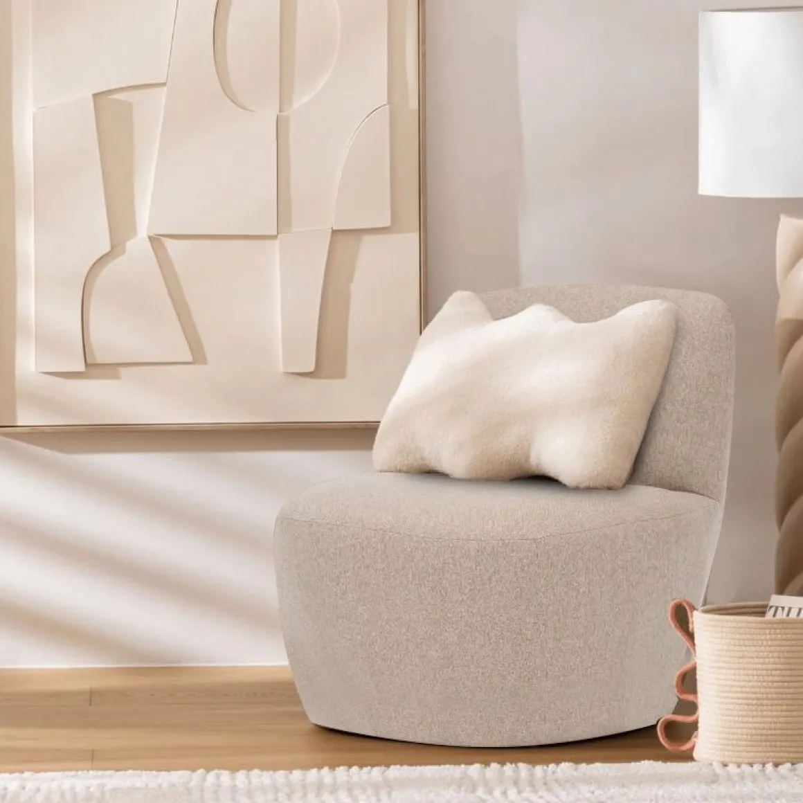 POLTRONA LEONE IN TESSUTO BEIGE: vendita online POLTRONA LEONE IN TESSUTO BEIGE in offerta
