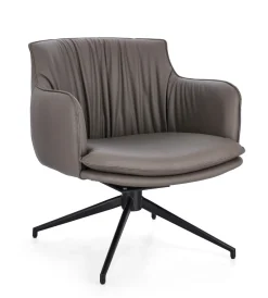 POLTRONA GIREVOLE VERMONT IN ECOPELLE TORTORA: vendita online POLTRONA GIREVOLE VERMONT IN ECOPELLE TORTORA in offerta