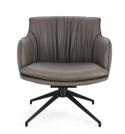 POLTRONA GIREVOLE VERMONT IN ECOPELLE TORTORA: vendita online POLTRONA GIREVOLE VERMONT IN ECOPELLE TORTORA in offerta
