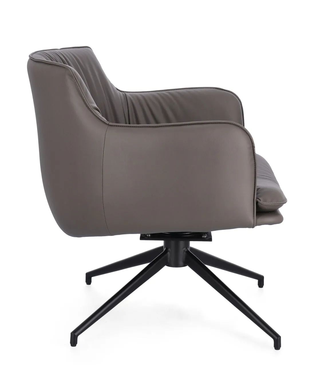 POLTRONA GIREVOLE VERMONT IN ECOPELLE TORTORA: vendita online POLTRONA GIREVOLE VERMONT IN ECOPELLE TORTORA in offerta