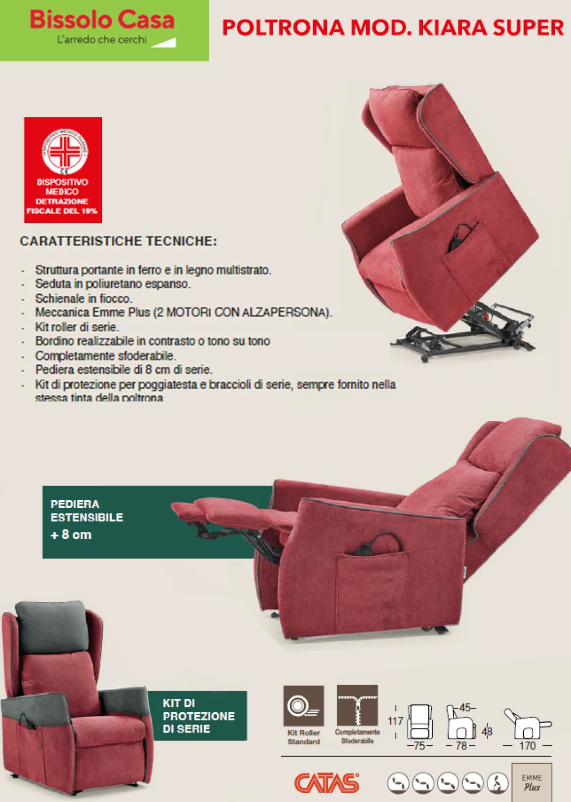 POLTRONA KIARA RELAX 2 MOTORI ELETTRICI CON PRESIDIO MEDICO: vendita online POLTRONA KIARA RELAX 2 MOTORI ELETTRICI CON PRESIDIO MEDICO in offerta
