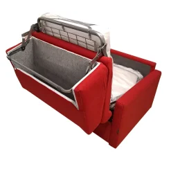 POLTRONA LETTO MOD. MADRID CON RETE ELETTROSALDATA IN TESSUTO ROSSO: vendita online POLTRONA LETTO MOD. MADRID CON RETE ELETTROSALDATA IN TESSUTO ROSSO in offerta