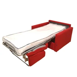 POLTRONA LETTO MOD. MADRID CON RETE ELETTROSALDATA IN TESSUTO ROSSO: vendita online POLTRONA LETTO MOD. MADRID CON RETE ELETTROSALDATA IN TESSUTO ROSSO in offerta