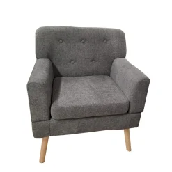 POLTRONA RAMONA IN TESSUTO GRIGIO: vendita online POLTRONA RAMONA IN TESSUTO GRIGIO in offerta