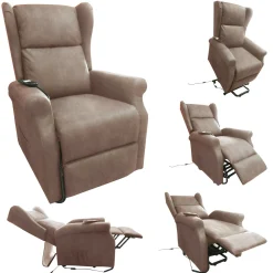 POLTRONA RELAX 2 MOTORI ELETTRICI IN TESSUTO BEIGE: vendita online POLTRONA RELAX 2 MOTORI ELETTRICI IN TESSUTO BEIGE in offerta
