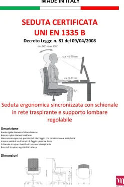 POLTRONA UFFICIO CERTIFICATA CATAS MOD. RIO NERO E GRIGIO CHIARO: vendita online POLTRONA UFFICIO CERTIFICATA CATAS MOD. RIO NERO E GRIGIO CHIARO in offerta