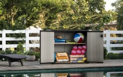 PORTA ATTREZZI PATIO-STORE 139,5X77 H 120CM GRIGIO : vendita online PORTA ATTREZZI PATIO-STORE 139,5X77 H 120CM GRIGIO in offerta
