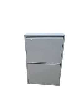 PORTARIFIUTI CM 60X25X92 IN METALLO GRIGIO: vendita online PORTARIFIUTI CM 60X25X92 IN METALLO GRIGIO in offerta