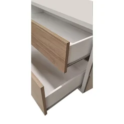 PORTA TV MOD.DOUBLE OSSIDO BIANCO E NOCE STELVIO in vendita online