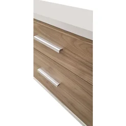 PORTA TV MOD.DOUBLE OSSIDO BIANCO E NOCE STELVIO in vendita online