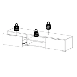 PORTA TV MOD. MATCH BIANCO LUCIDO: vendita online PORTA TV MOD. MATCH BIANCO LUCIDO in offerta