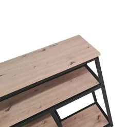 PORTA TV ROVERE NODATO E METALLO NERO in vendita online