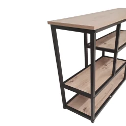 PORTA TV ROVERE NODATO E METALLO NERO in vendita online