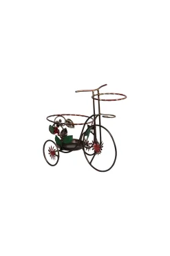 Portavasi a forma di bicicletta in ferro battuto