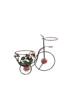 Portavasi a forma di bicicletta in ferro battuto