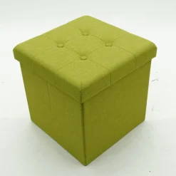 POUF CONTENITORE PIEGHEVOLE CM 40X40 H. 40 TESSUTO VERDE : vendita online POUF CONTENITORE PIEGHEVOLE CM 40X40 H. 40 TESSUTO VERDE in offerta
