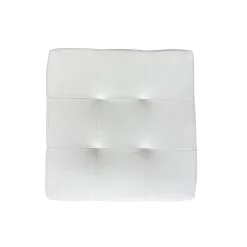 POUF CONTENITORE CM 44X44 H. 45 IN ECOPELLE BIANCO : vendita online POUF CONTENITORE CM 44X44 H. 45 IN ECOPELLE BIANCO in offerta