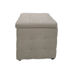 POUF CONTENITORE CM 44X44 H. 45 IN TESSUTO TORTORA: vendita online POUF CONTENITORE CM 44X44 H. 45 IN TESSUTO TORTORA in offerta