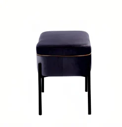 POUF CON ZIP 90X37 H. 45 IN VELLUTO E METALLO: vendita online POUF CON ZIP 90X37 H. 45 IN VELLUTO E METALLO in offerta