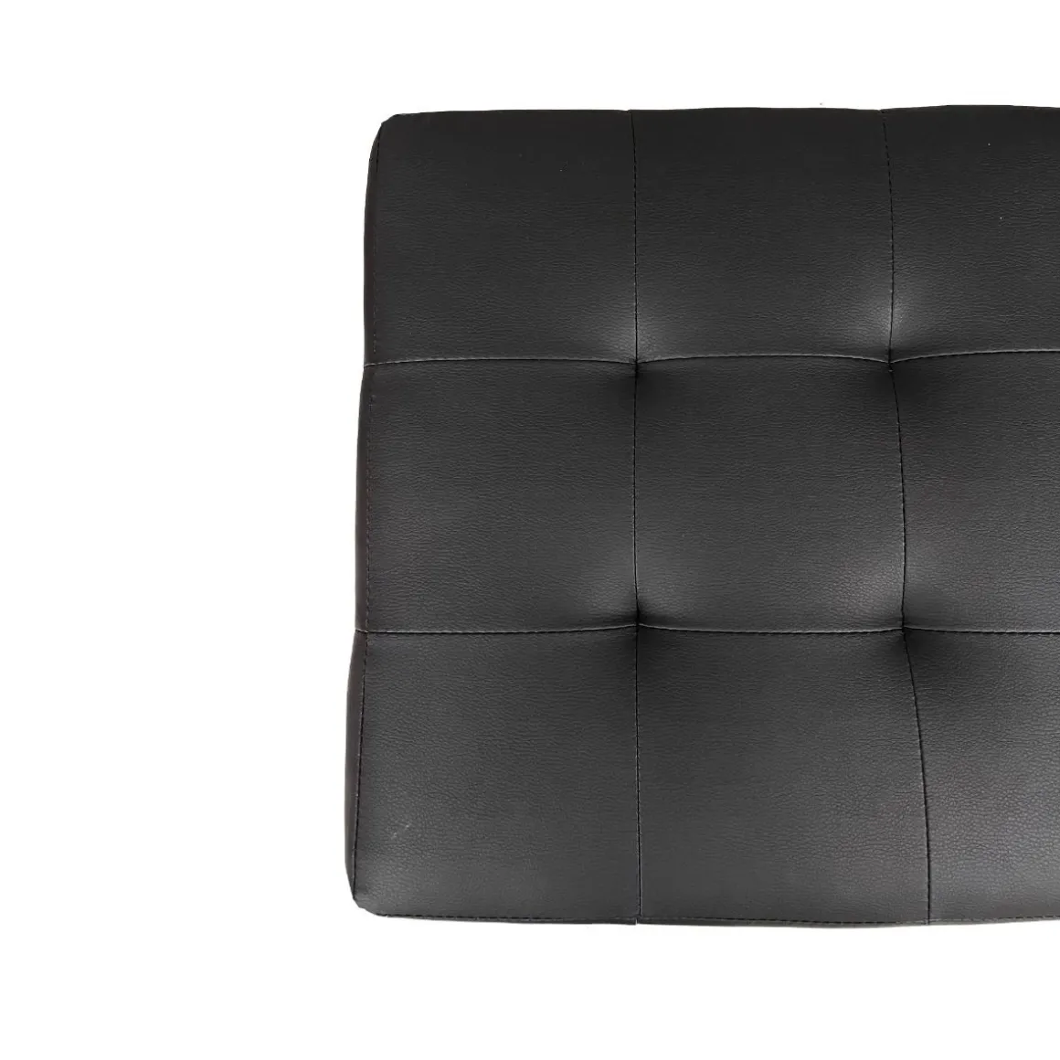 POUFF CONTENITORE CM 44X44 H. 45 IN ECOPELLE NERA: vendita online POUFF CONTENITORE CM 44X44 H. 45 IN ECOPELLE NERA in offerta