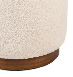 POUF ROTONDO DIAM. CM 40 H. 45 IN TESSUTO EFFETTO BOUCLE' BIANCO: vendita online POUF ROTONDO DIAM. CM 40 H. 45 IN TESSUTO EFFETTO BOUCLE' BIANCO in offerta