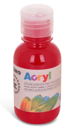 PRIMO - BOTTIGLIA COLORE ACRILICO 125ML ROSSO CARMINIO: vendita online PRIMO - BOTTIGLIA COLORE ACRILICO 125ML ROSSO CARMINIO in offerta