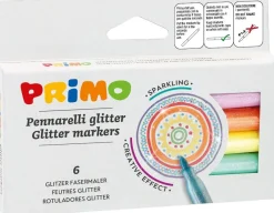 PRIMO - CONFEZIONE 6PZ PENNARELLI GLITTER COLORI ASSORTITI: vendita online PRIMO - CONFEZIONE 6PZ PENNARELLI GLITTER COLORI ASSORTITI in offerta
