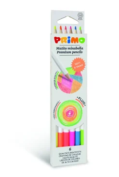 PRIMO - MINABELLA ASTUCCIO 6 MATITE COLORATE FLUO: vendita online PRIMO - MINABELLA ASTUCCIO 6 MATITE COLORATE FLUO in offerta