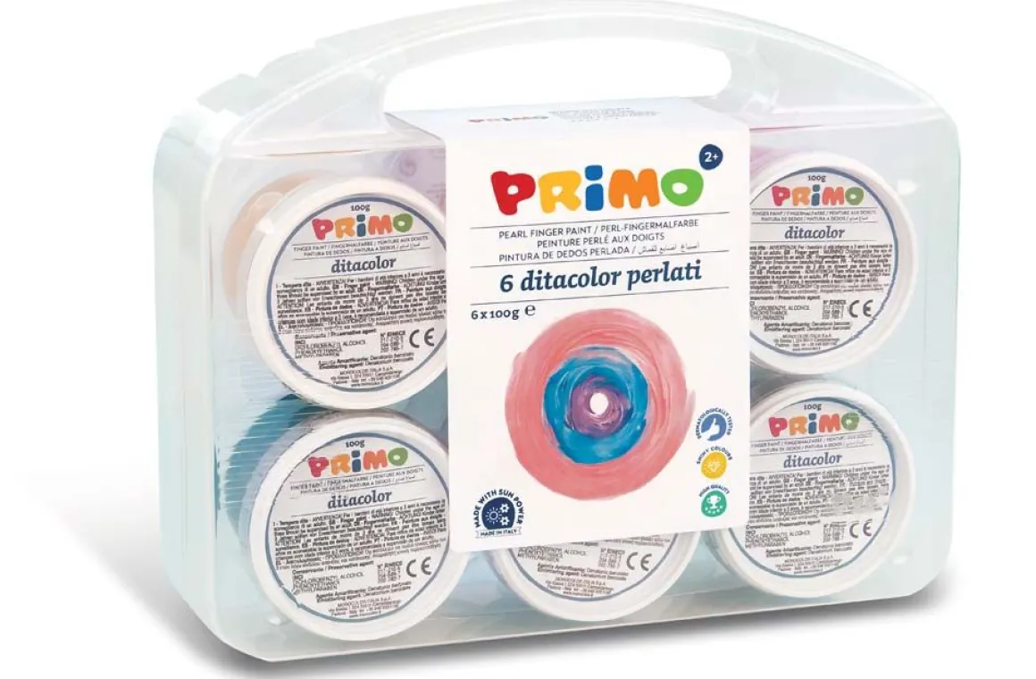 PRIMO - SET 6 TEMPERA DITA PERLATE IN VASETTO DA 100GR: vendita online PRIMO - SET 6 TEMPERA DITA PERLATE IN VASETTO DA 100GR in offerta