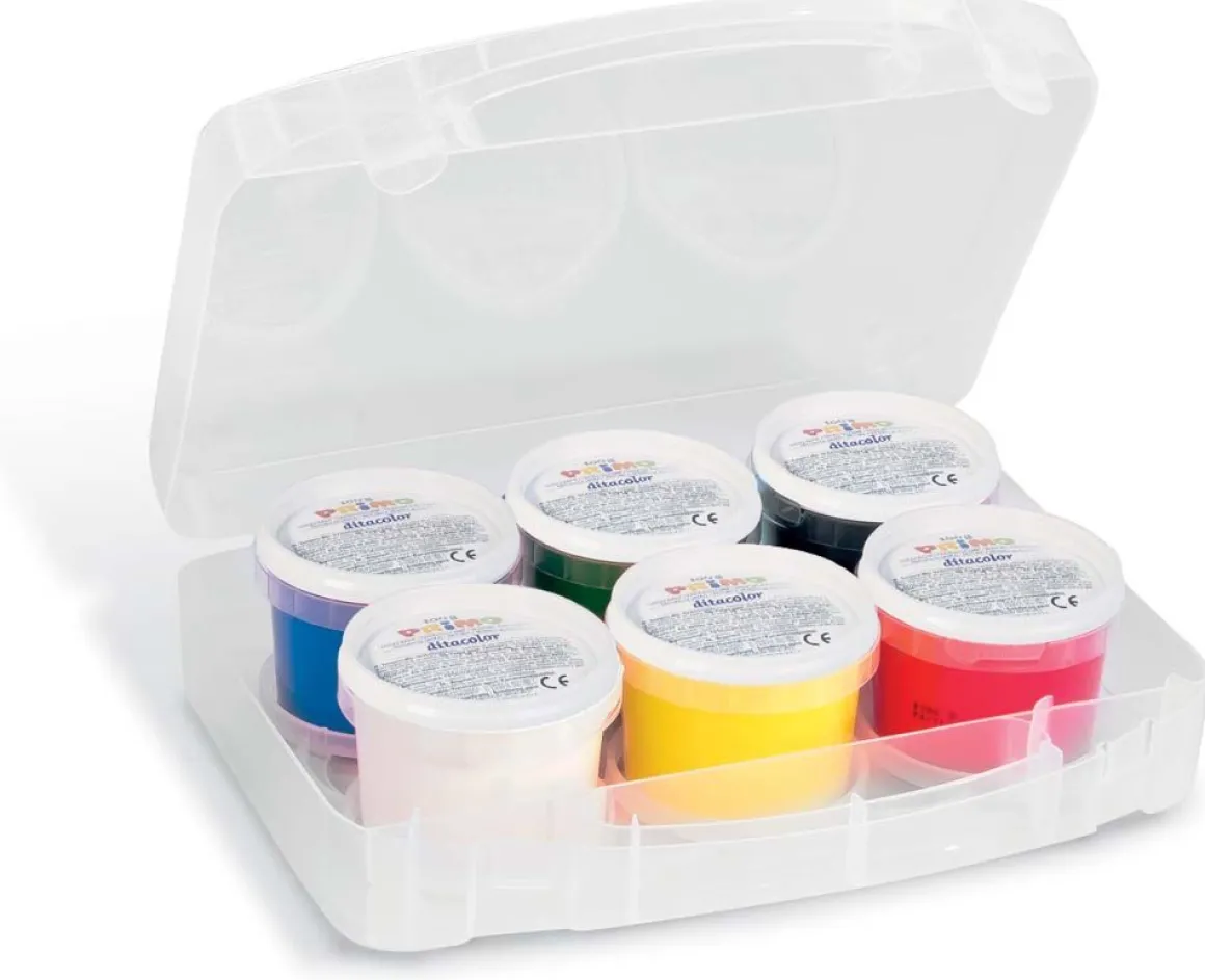 PRIMO - SET 6 TEMPERA DITA IN VASETTO DA 100GR: vendita online PRIMO - SET 6 TEMPERA DITA IN VASETTO DA 100GR in offerta